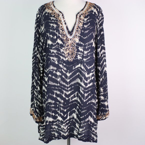 Soft Surroundings Tops - SOFT SURROUNDINGS Akira Beaded Tunic Blouse 1X